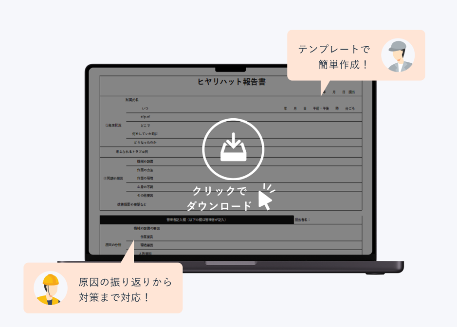 ヒヤリハット報告書の例