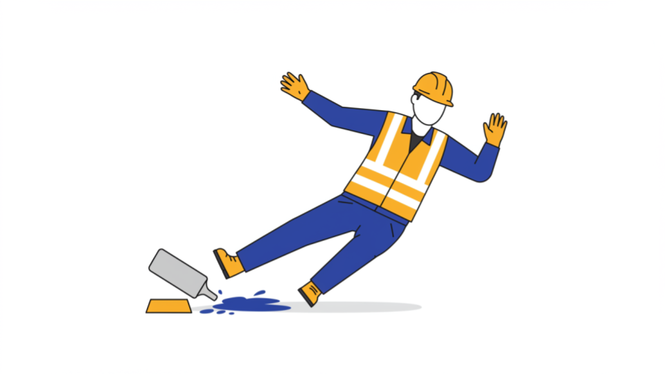 転倒の事故を表したイラスト