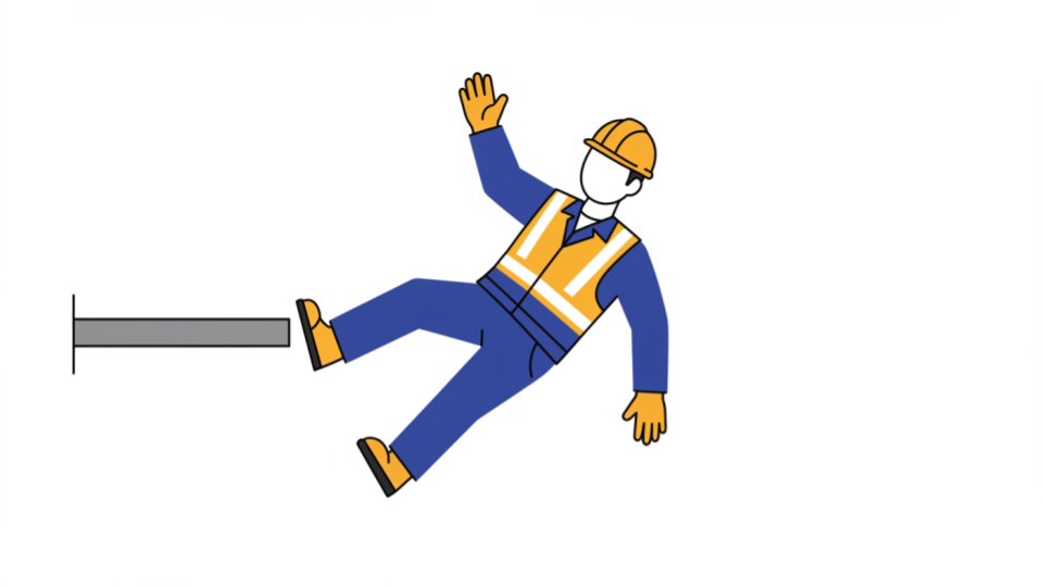 墜落・転落の事故を表したイラスト