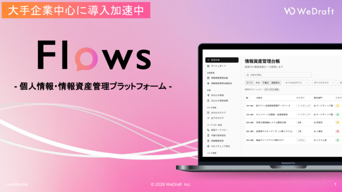 個人情報・情報資産管理プラットフォーム Flows 紹介資料